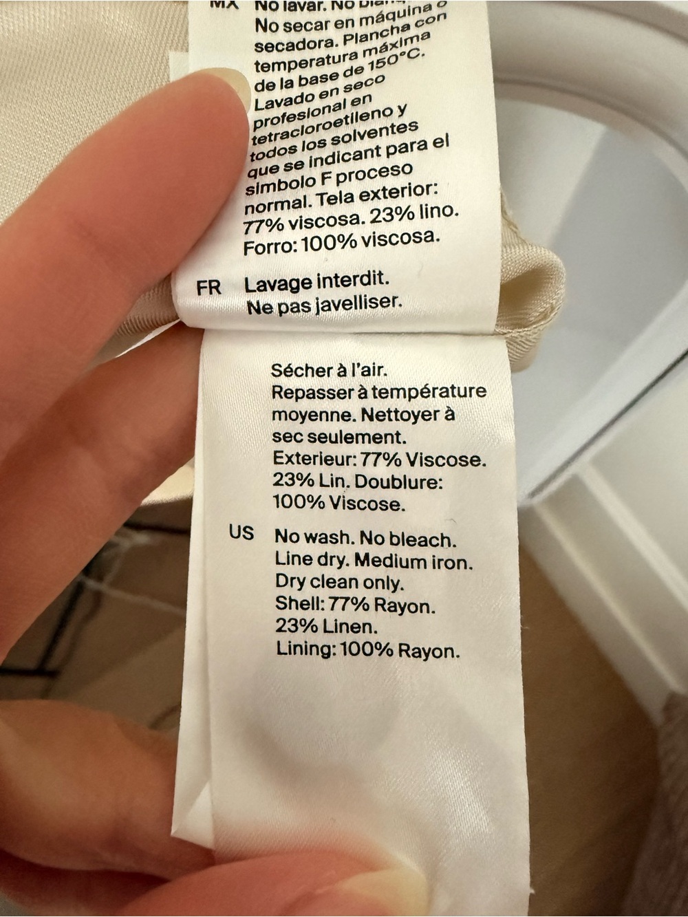 COS Tailored Cream V-Neck Vest - Picture 4 of 5